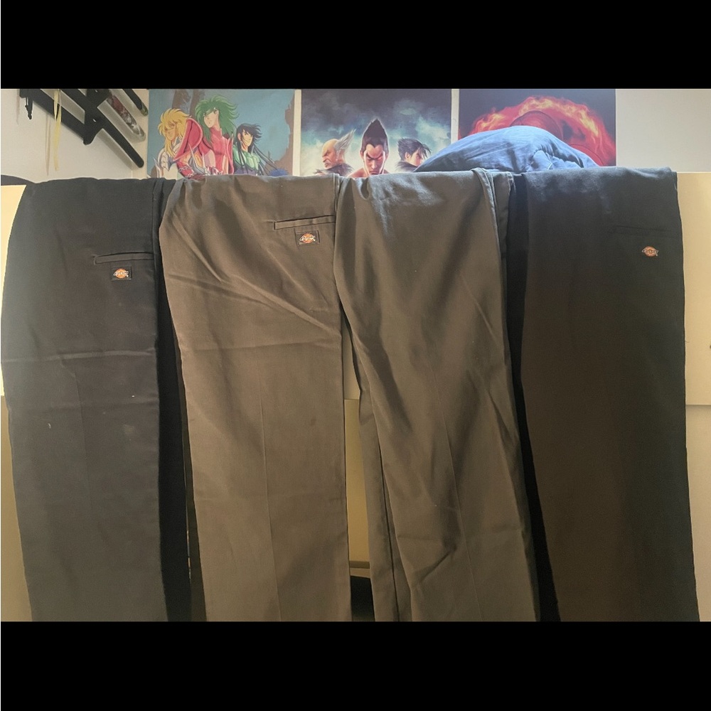 Dickies Men's Black and Brown Chinos